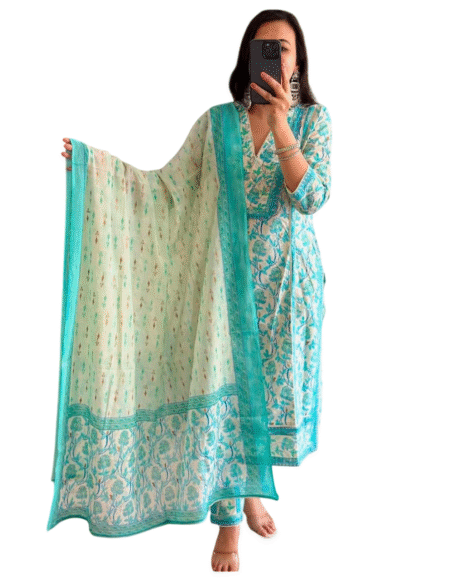 Floral Essence ? Women's Embroidered Cotton Dress with Printed Detailing (XL)